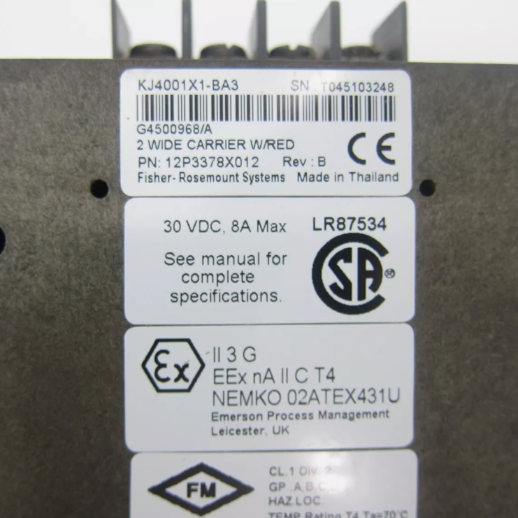 KJ4001X1-BA3 Emerson 2-Wide Power/Controller Carrier